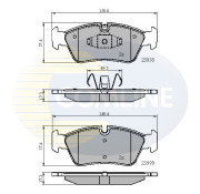 CBP01590 Sada brzdových destiček, kotoučová brzda Comline COMLINE