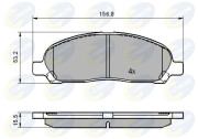 CBP01606 Sada brzdových destiček, kotoučová brzda Comline COMLINE