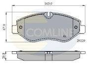 CBP01616 Sada brzdových destiček, kotoučová brzda Comline COMLINE