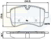 CBP01617 Sada brzdových destiček, kotoučová brzda Comline COMLINE