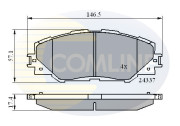 CBP01625 Sada brzdových destiček, kotoučová brzda Comline COMLINE