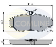 CBP0162 Sada brzdových destiček, kotoučová brzda Comline COMLINE