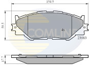 CBP01632 Sada brzdových destiček, kotoučová brzda Comline COMLINE