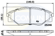 CBP01660 Sada brzdových destiček, kotoučová brzda Comline COMLINE