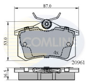 CBP01716 Sada brzdových destiček, kotoučová brzda Comline COMLINE