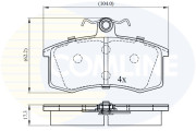 CBP0173 Sada brzdových destiček, kotoučová brzda Comline COMLINE