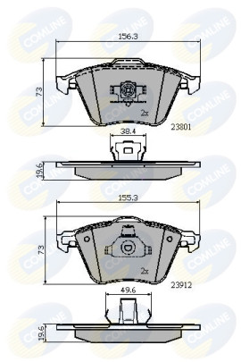 CBP01752 Sada brzdových destiček, kotoučová brzda Comline COMLINE