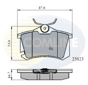 CBP01761 Sada brzdových destiček, kotoučová brzda Comline COMLINE