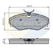 CBP01766 Sada brzdových destiček, kotoučová brzda Comline COMLINE