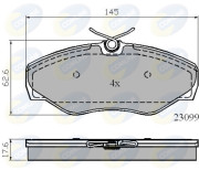 CBP01780 Sada brzdových destiček, kotoučová brzda Comline COMLINE