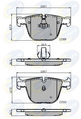 CBP01794 Sada brzdových destiček, kotoučová brzda Comline COMLINE