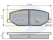 CBP0195 COMLINE sada brzdových platničiek kotúčovej brzdy CBP0195 COMLINE