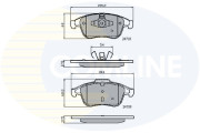 CBP02001 Sada brzdových destiček, kotoučová brzda Comline COMLINE