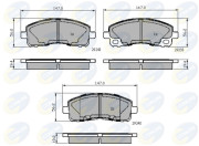 CBP02005 Sada brzdových destiček, kotoučová brzda Comline COMLINE