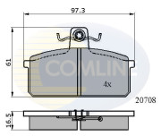 CBP0204 Sada brzdových destiček, kotoučová brzda Comline COMLINE