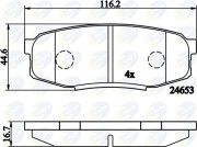 CBP02124 Sada brzdových destiček, kotoučová brzda Comline COMLINE