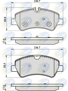 CBP02143 Sada brzdových destiček, kotoučová brzda Comline COMLINE