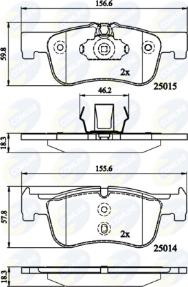 CBP02148 Sada brzdových destiček, kotoučová brzda Comline COMLINE