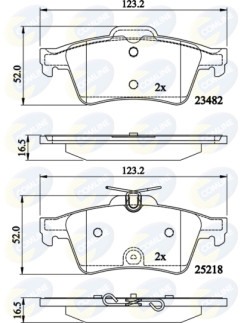 CBP02198 Sada brzdových destiček, kotoučová brzda Comline COMLINE