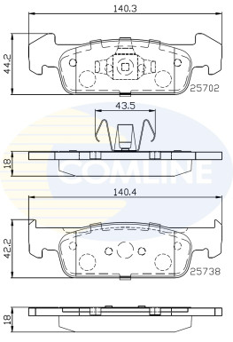 CBP02223 Sada brzdových destiček, kotoučová brzda Comline COMLINE