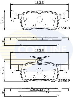 CBP02233 Sada brzdových destiček, kotoučová brzda Comline COMLINE