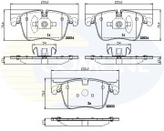 CBP02250 Sada brzdových destiček, kotoučová brzda Comline COMLINE