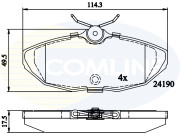 CBP02289 Sada brzdových destiček, kotoučová brzda Comline COMLINE