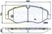 CBP02317 Sada brzdových destiček, kotoučová brzda Comline COMLINE