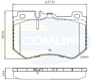 CBP02347 Sada brzdových destiček, kotoučová brzda Comline COMLINE