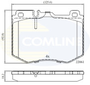 CBP02348 COMLINE sada brzdových platničiek kotúčovej brzdy CBP02348 COMLINE