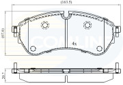 CBP02388 Sada brzdových destiček, kotoučová brzda Comline COMLINE