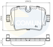 CBP02454 Sada brzdových destiček, kotoučová brzda Comline COMLINE