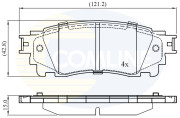 CBP02460 Sada brzdových destiček, kotoučová brzda Comline COMLINE