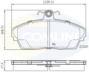 CBP0256 Sada brzdových destiček, kotoučová brzda Comline COMLINE