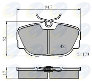 CBP0361 Sada brzdových destiček, kotoučová brzda Comline COMLINE