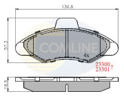 CBP0393 Sada brzdových destiček, kotoučová brzda Comline COMLINE