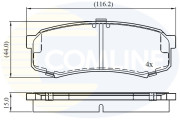 CBP0404 Sada brzdových destiček, kotoučová brzda Comline COMLINE