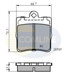 CBP0454 Sada brzdových destiček, kotoučová brzda Comline COMLINE