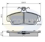 CBP0467 Sada brzdových destiček, kotoučová brzda Comline COMLINE