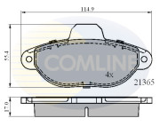 CBP0509 Sada brzdových destiček, kotoučová brzda Comline COMLINE