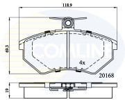 CBP0511 Sada brzdových destiček, kotoučová brzda Comline COMLINE