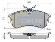 CBP0566 Sada brzdových destiček, kotoučová brzda Comline COMLINE