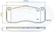 CBP06005 Sada brzdových destiček, kotoučová brzda Comline COMLINE