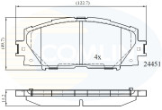 CBP06014 Sada brzdových destiček, kotoučová brzda Comline COMLINE