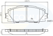 CBP06014 COMLINE sada brzdových platničiek kotúčovej brzdy CBP06014 COMLINE