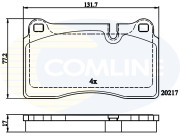 CBP06030 Sada brzdových destiček, kotoučová brzda Comline COMLINE