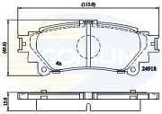 CBP06078 Sada brzdových destiček, kotoučová brzda Comline COMLINE