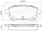 CBP06124 Sada brzdových destiček, kotoučová brzda Comline COMLINE