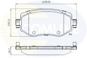 CBP06125 Sada brzdových destiček, kotoučová brzda Comline COMLINE
