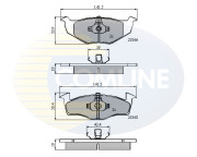 CBP0706 Sada brzdových destiček, kotoučová brzda Comline COMLINE